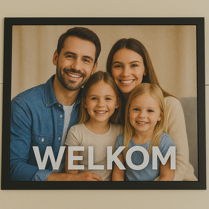 schoonloopmat met boord en foto 40 x 60 cm