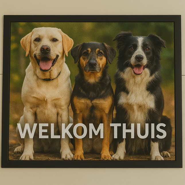 schoonloop mat met bedrukking 60 x 60 cm