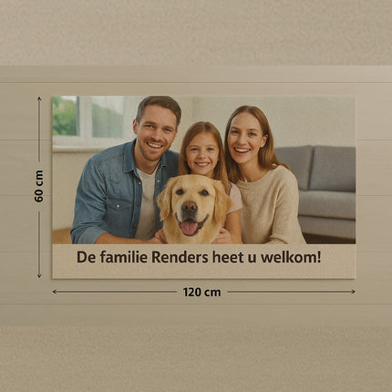 Deurmat met foto 60 x 120 cm
