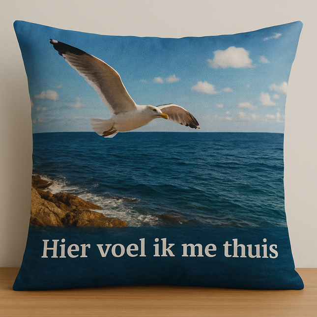 Sierkussen met foto 45 x 45 cm