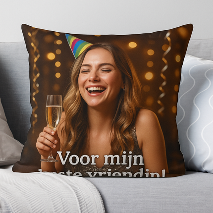 Sierkussen met foto bedrukking 50 x 50 cm