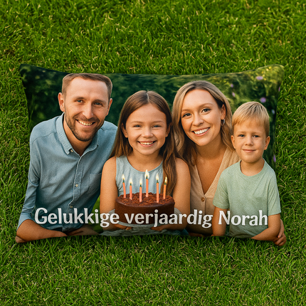 Sierkussen voor buiten met bedrukking - 50 cm x 30 cm 