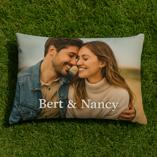 Sierkussen voor buiten met foto print 60 cm x 40 cm