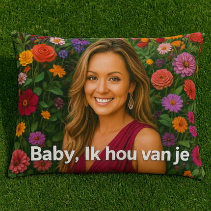 Sierkussen voor buitenals cadeau 60 cm x 40 cm
